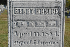 Henry Hendee, Webster Rural Cemetery