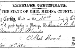 Hannah Hendee Marriage 10-30-1864