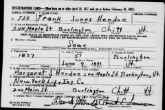 Frank Jones Hendee, Registration