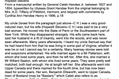 From General Caleb Hendee Manuscript