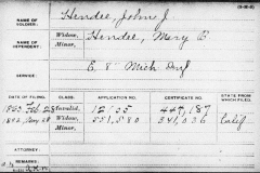John J Hendee, Death Benefits