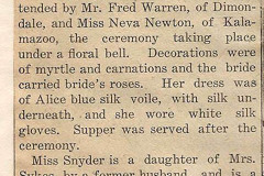 Lee Wayland Hendee, Weds