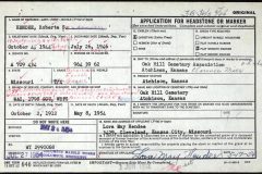 Roberta Sanderson Hendee 1954 Marker Request