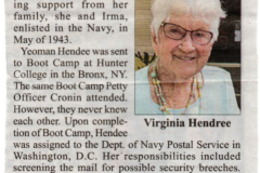 Virginia Phelps Hendee 2023